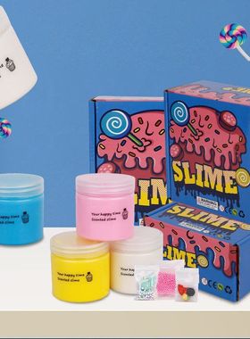 AMZ四色棉花泥套装 史莱姆100mI 黄油泥彩泥butter slime kit玩具