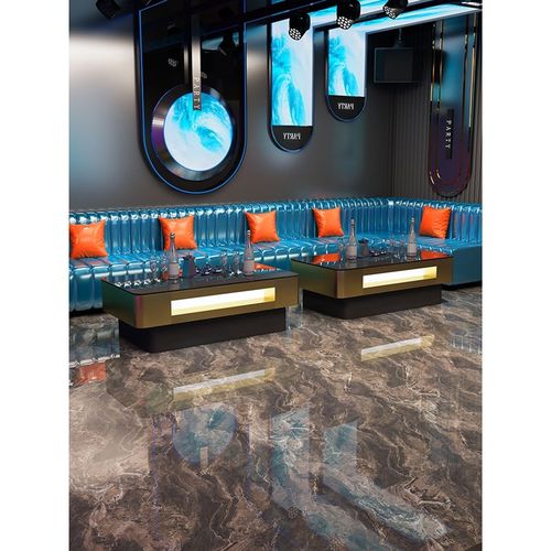 定制新款KTV发光茶几轻奢钛金钢化玻璃不锈钢卡座派对房酒吧岩板