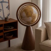 宏微地球玄关书房客厅办公t室宇宙放大镜落地地球仪45CM高端摆件