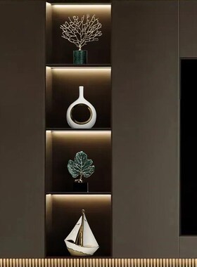 意式极简高档轻奢客厅电视柜摆件创意酒I柜工艺品家居装饰桌面摆