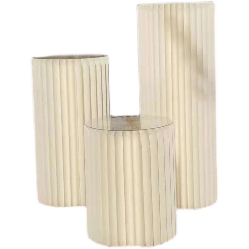 婚庆道具折叠甜品台摆件罗马柱路引圆柱变形折柱R婚礼橱窗折纸装