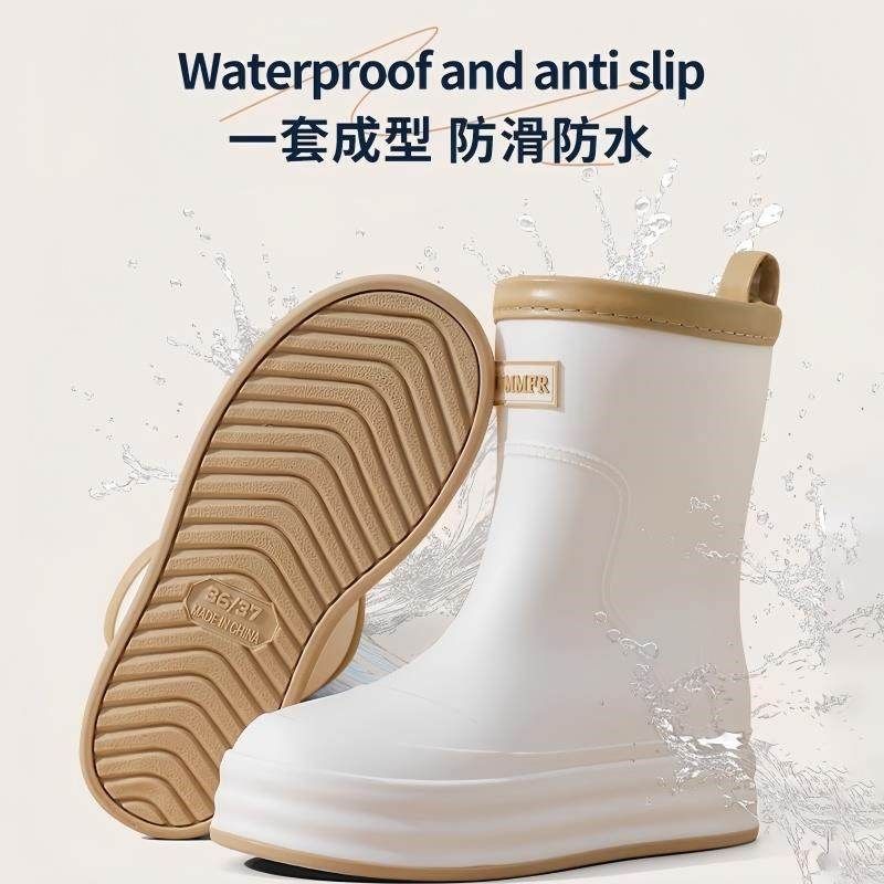 时尚雨鞋女厚底中长筒水鞋四季可穿工作鞋洗车防水防滑室内外胶鞋,居家日用,雨鞋/雨靴,淘宝优惠券,粉丝福利购,淘宝优惠卷
