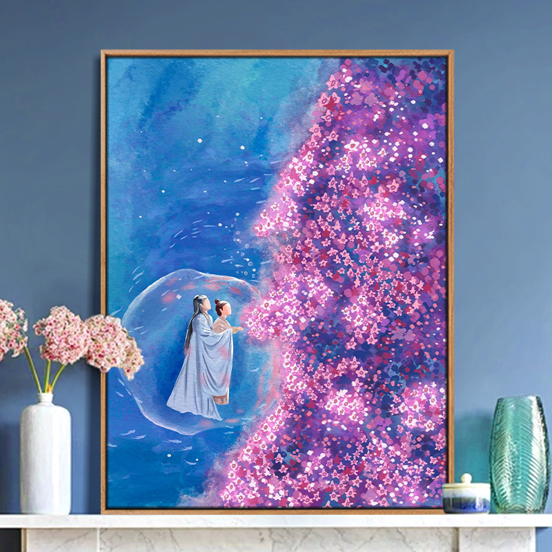 长相思diy数字油画0基础手工填色涂色画夭柳绝美古风室内装饰挂画