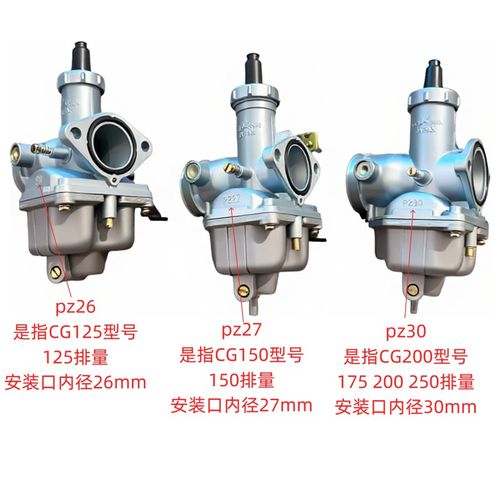 钱江宗申隆鑫CG125摩托车150 200 250三轮车PZ26 27 30通用化油器