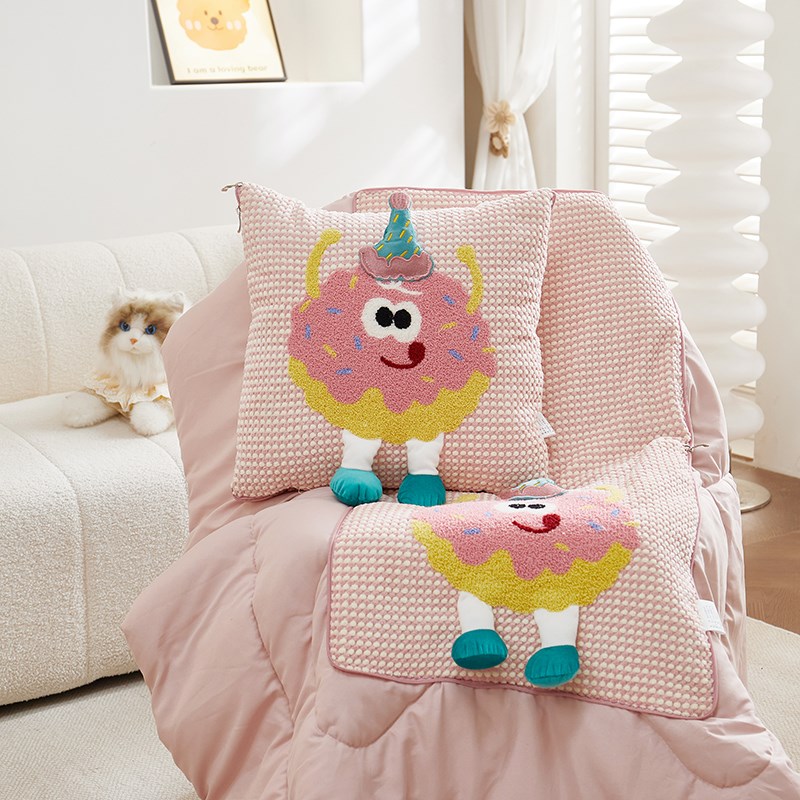 卡通抱枕被子两用二合一办公室A午睡空调毯学生宿舍夏凉折叠靠垫