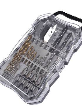 木工钻头31pcs组合工具电钻十字批头三尖木工麻花钻建工钻头套装