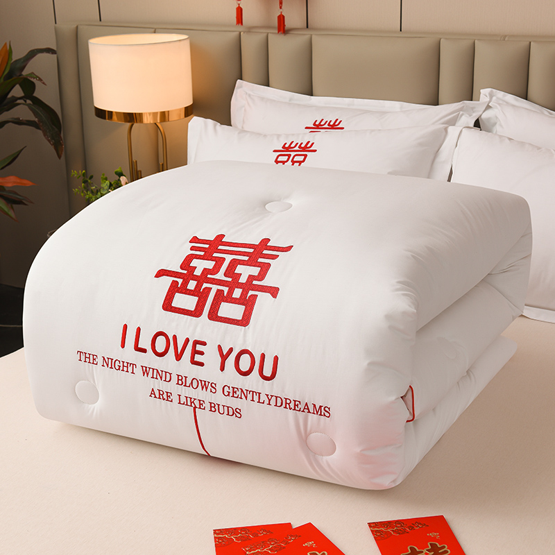 结婚被子婚庆床上用品春秋被大豆纤维被芯空调被喜被陪嫁冬被保暖