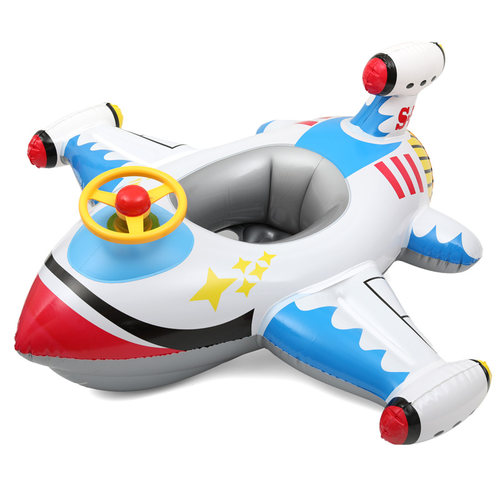 儿童游泳圈坐圈飞机方向盘男童男孩宝宝加厚婴儿防侧翻水上充气