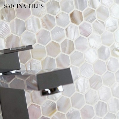 珍珠贝母六角贝壳马赛克瓷砖浴室卫生间厨房阳台墙砖餐厅背景墙