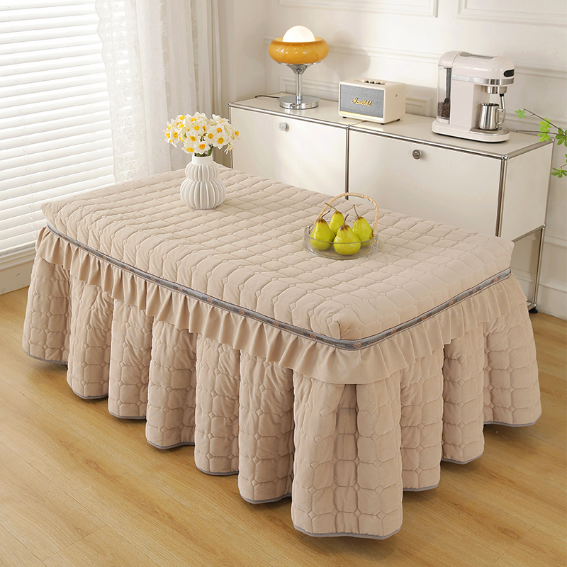 加厚双面绒电炉罩烤火罩被罩家用电烤炉被子长方形烤火桌子罩套