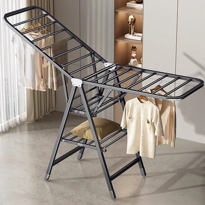 折叠晾衣架阳台家用落地式晒衣架室内外婴儿凉晒挂衣杆晒被子神器