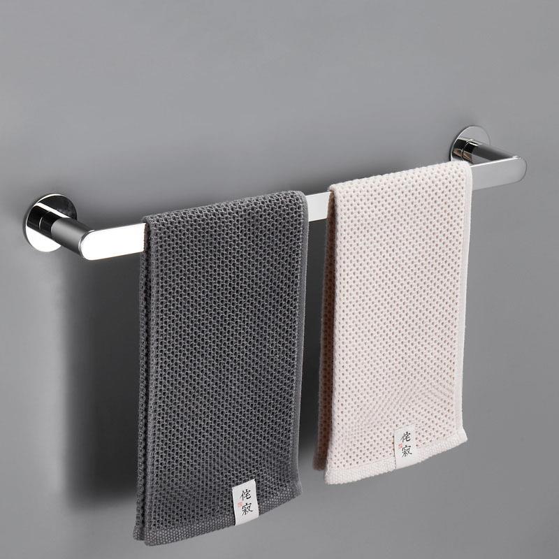 304不锈钢单杆卫生间毛巾杆挂架浴室免打孔浴巾挂杆壁挂毛巾架