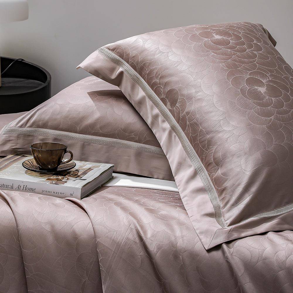 高档轻奢风140支长绒棉四件套唯美提花柔软亲肤东方韵味高级床品