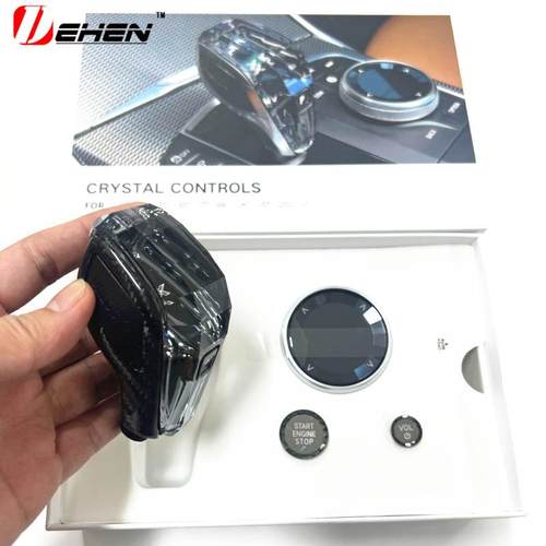 适用宝马新12348系X3X4X5X6X7Z4改装碳纤维水晶排挡头汽车档把
