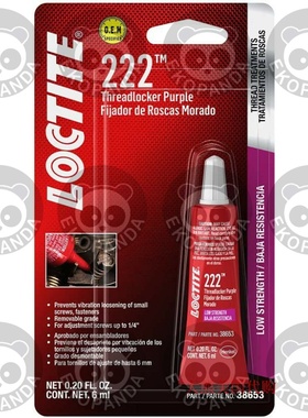 Loctite Threadlocker 222 Low Strength Thread Locker Tube,6ml