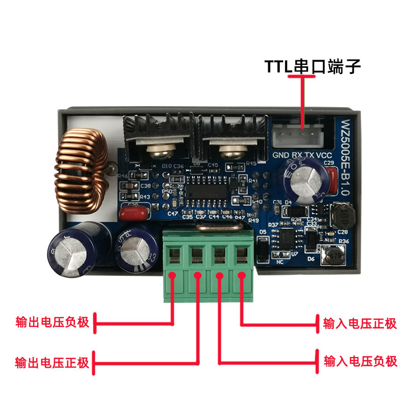 WZ5005E 可调数控直流稳压电源液晶显示电压电流表降压模组 50V5A