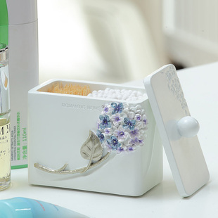 便携牙签筒棉签盒木质可爱牙签罐家居用品 田园牙签盒时尚 新品 欧式