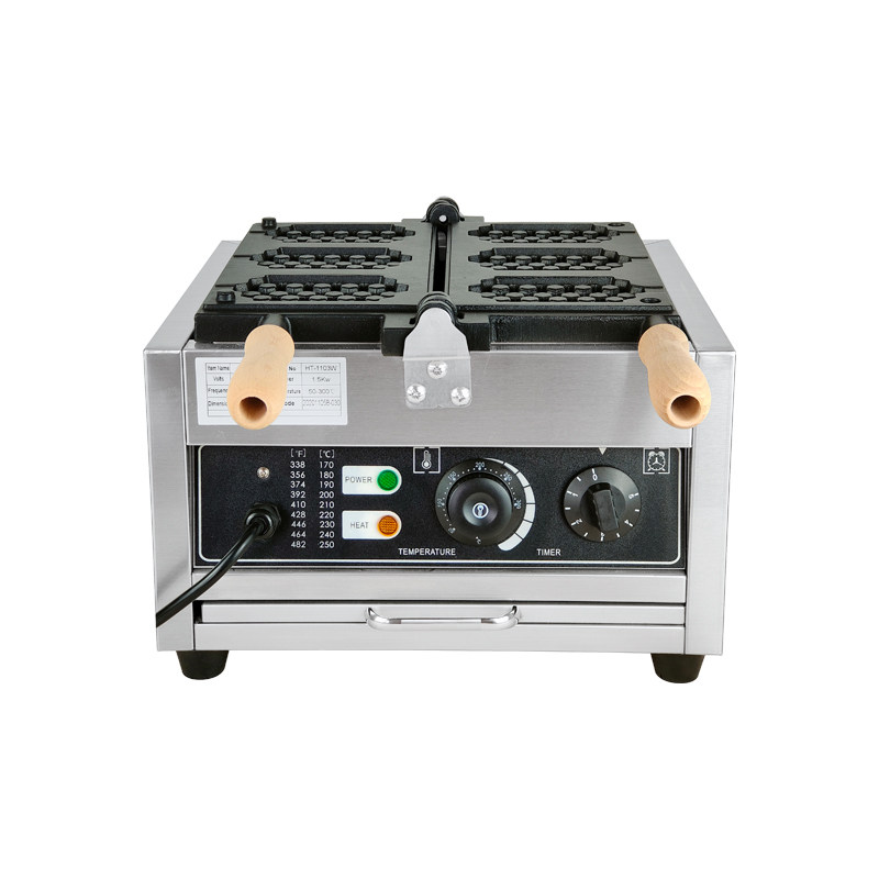 华夫炉商用双面加热恒温棒华夫饼机3孔蜂窝华夫炉翻转格子饼机器