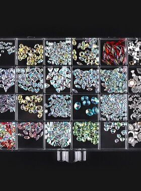 120 Grids Nail Decoration Organize Box Transparent Empty
