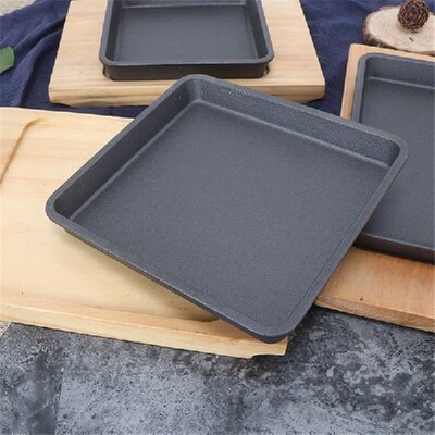 极速Frying Pan Wooden Base Holder Cookware dinner plates squ