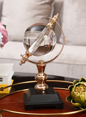 家居装饰品样板房摆件装饰水晶球地球仪摆件书房客厅酒柜创意摆件
