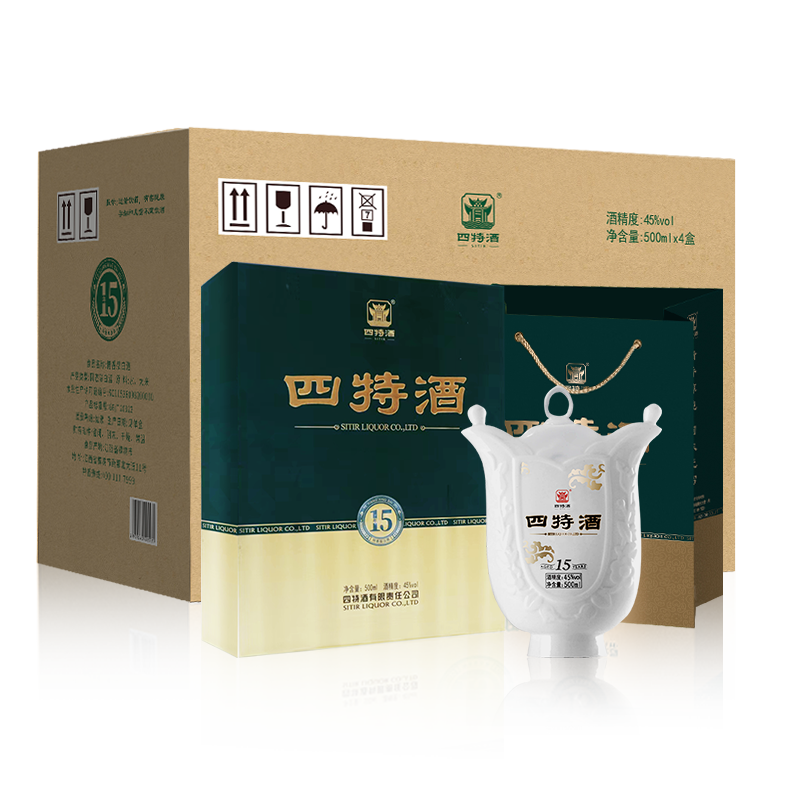 四特酒15年500ml浓酱清三香白酒