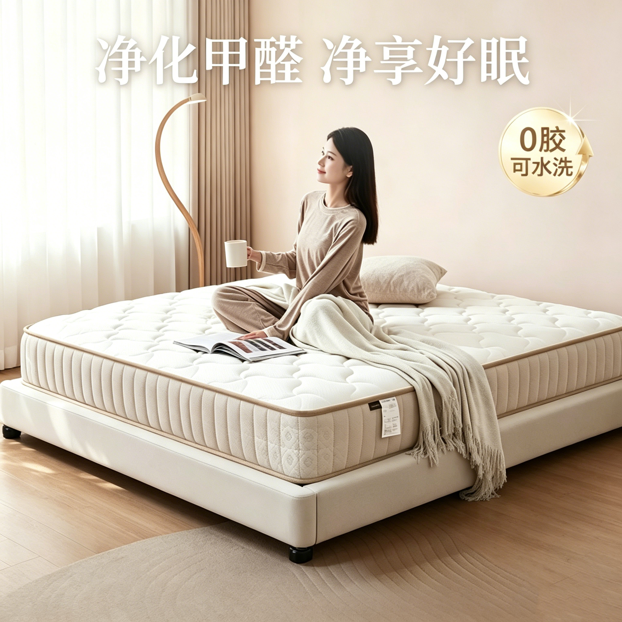 德国乳胶酒店同款民宿席梦思压缩床垫租房硬椰棕独立弹簧宿舍床垫