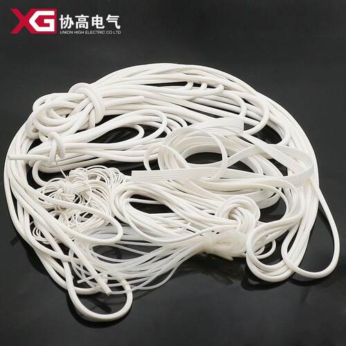 硅橡胶发泡圆条方条白色海绵密封条耐高低温灯具胶条阻燃无异味