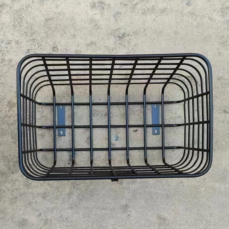 加大加宽电d动三轮车后车筐车篮车篓子箩筐后备箱储物箱铁质空心