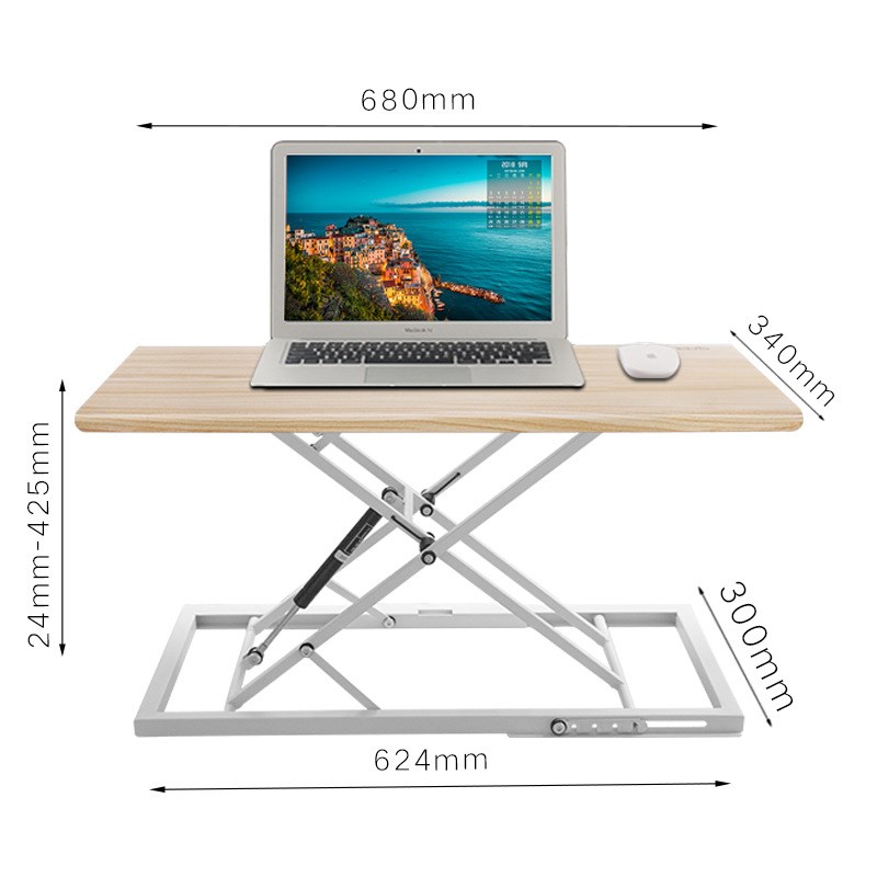 泰德适坐站交替式升降电脑t桌站立工作台笔记本电脑桌办公折叠收