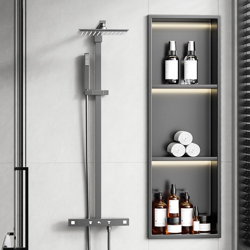 不锈钢壁龛柜卫生间成品嵌入式浴室金属隔板置物S架电视背景墙定