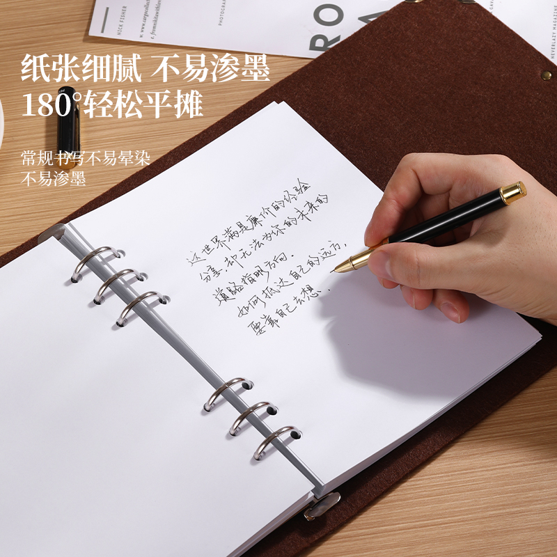 手工制作密码锁笔记本6孔活页y学生记事本商务日记本学生礼物空白