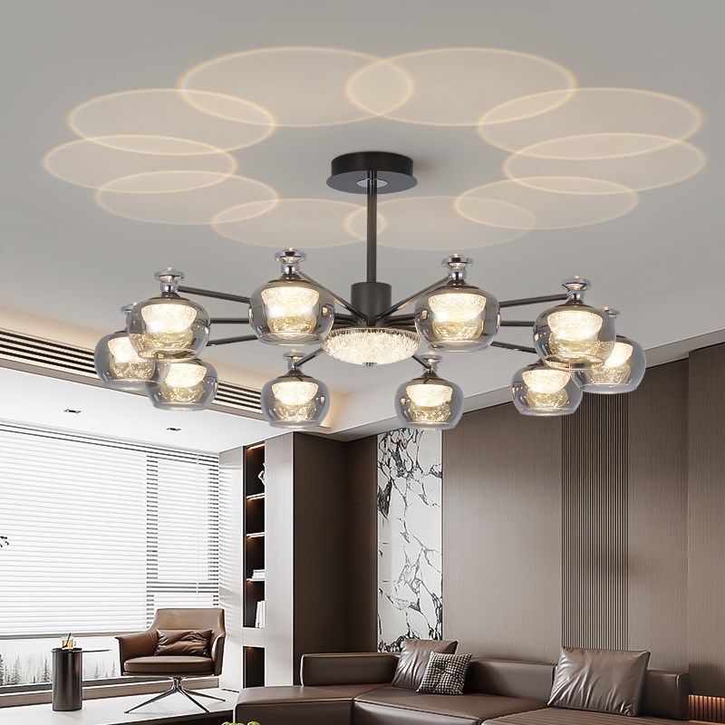 高端客厅吊灯2025新款大厅主灯大气高I级感轻奢创意设计师别墅灯