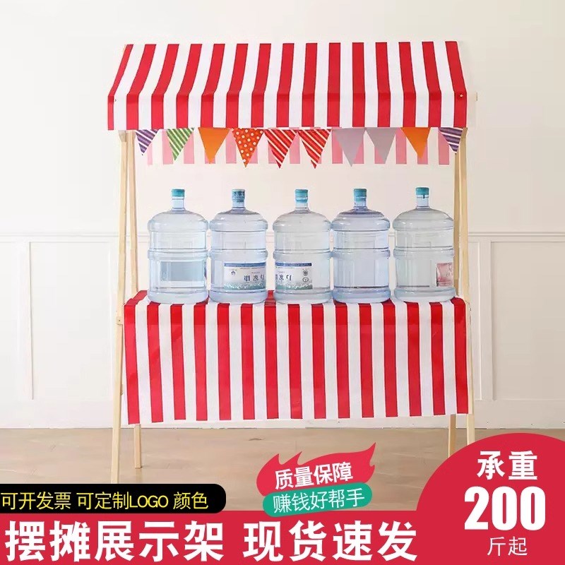 2025新款集市移动可折叠夜市摆摊架子花车N促销车展示台木质活动