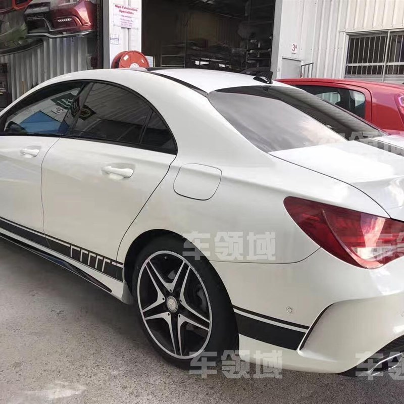 适用于新款C级车贴拉花AMG C63侧裙汽车贴纸E级W2R05cla级拉花装