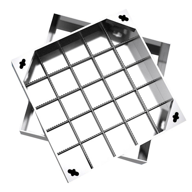 304不锈钢井盖方形隐形t排水沟阴窨井盖板污水雨水下水道沙井盖