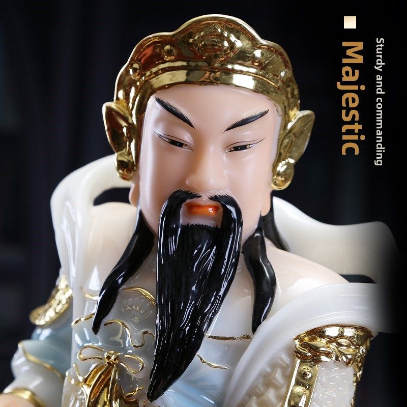 白色大理石真武神像宣武帝宣天上皇真武帝北极真武神尊客厅装饰