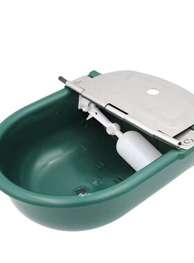 不锈钢盖板塑料浮球式牛饮水碗马羊狗猪自动墨绿色牛饮水碗饮水器