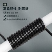 电线软线家用国标电缆线RVV护套2.5 10平方电源黑白色 4芯1.5