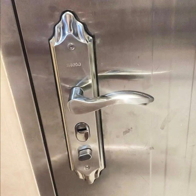 室内铁门通用型面板木大门锁套装门把手304不锈钢双活执手房门