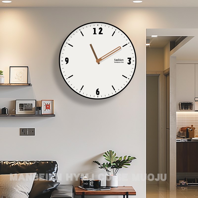 免打孔极简风挂钟客厅钟表2024新款简约现代餐桌S艺术大气时钟挂