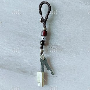 CB锁芯黄铜材质暗锁铜锁带钥匙隐形小锁芯CB卡环锁锁芯