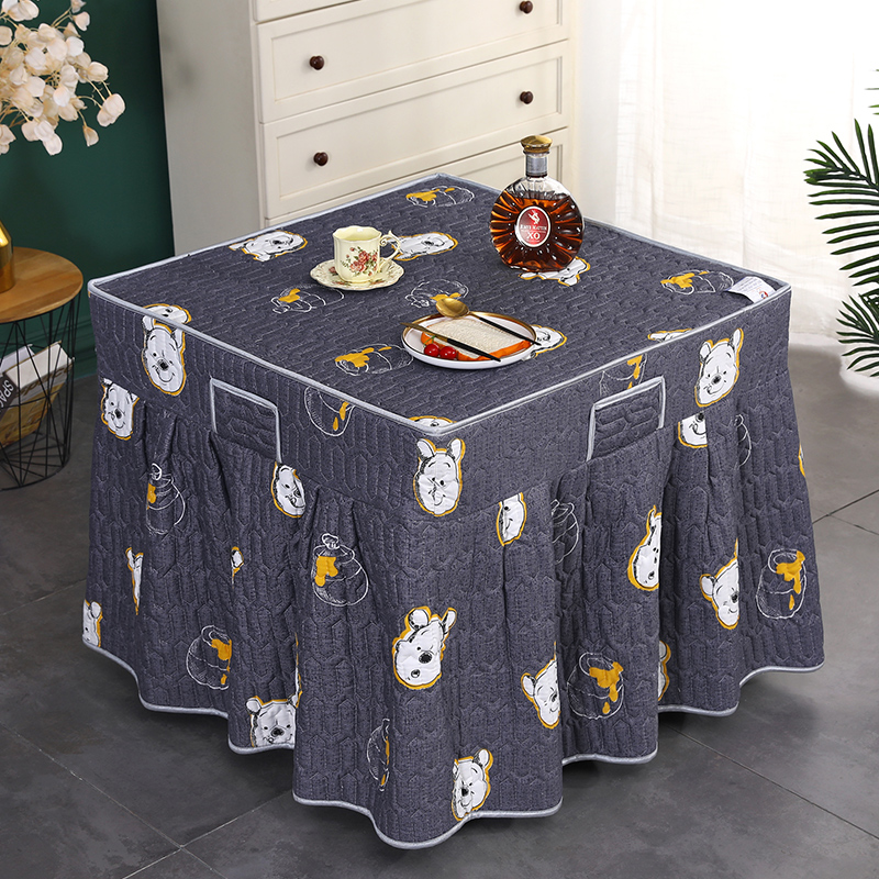 加厚裙摆烤火炉罩电暖桌烤火桌子罩套正方形M取暖桌罩电暖炉罩冬