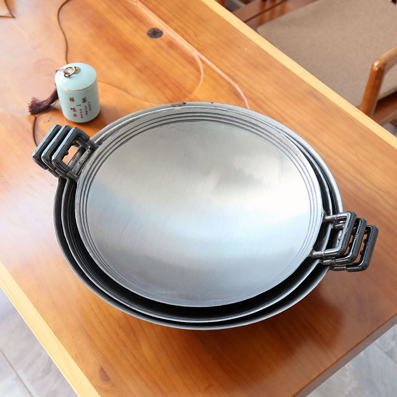 香港陈枝支记生铁锅双耳锅家用铸铁大炒锅炒菜锅老式圆底手工锅头,厨房/烹饪用具,炒锅,淘宝优惠券,粉丝福利购,淘宝优惠卷