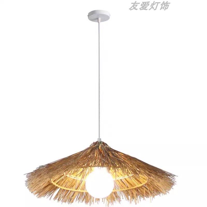 草帽灯藤编复古个性创意灯罩民宿农家乐灯具竹编原木风餐厅灯吊灯,家装灯饰光源,餐厅吊灯,淘宝优惠券,粉丝福利购,淘宝优惠卷