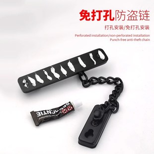 推拉门锁扣平移免打孔玻璃专用安全锁浴室厕所插销卡扣固定卫生间