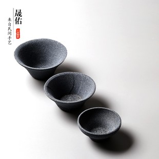 无孔茶漏茶滤茶叶过滤器隔茶过滤网茶具漏斗茶隔茶漏器矿石滤茶器