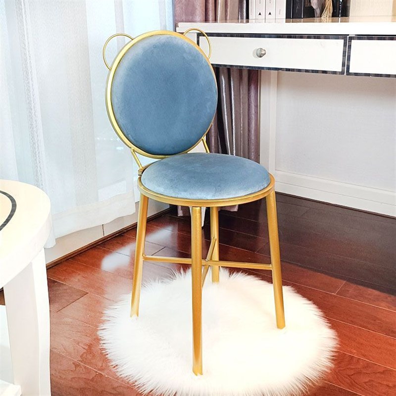 化妆凳轻奢高级卧室梳妆凳简约小户型妆凳小靠背网红Wins化妆椅子