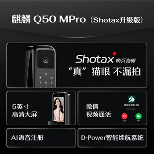 德施曼智能门锁Q50MPro升级版智能锁猫眼指纹锁家用防盗门密码锁
