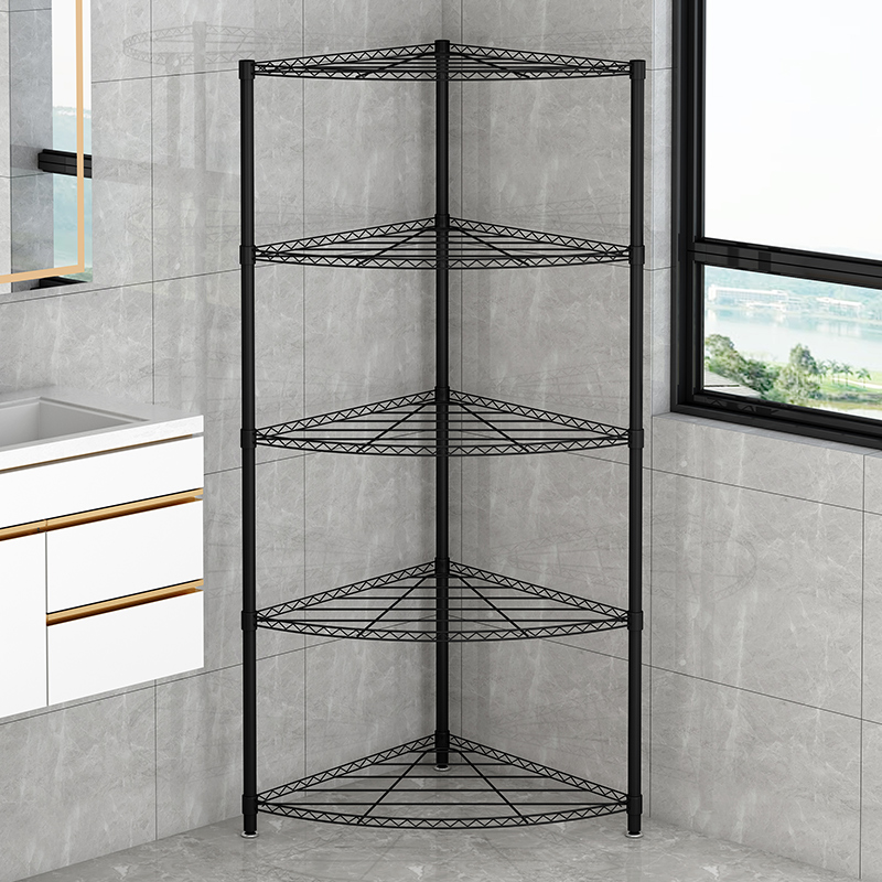 厨房置物架落地卫生间三角架多层墙角收纳K架客厅浴室储物架免打